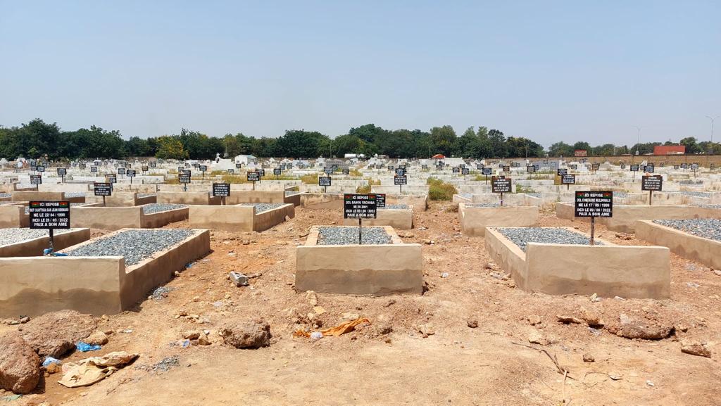 Le cimetière militaire de Gounghin, à Ouagadougou, le 8 octobre 2022. © Benjamin Roger pour JA