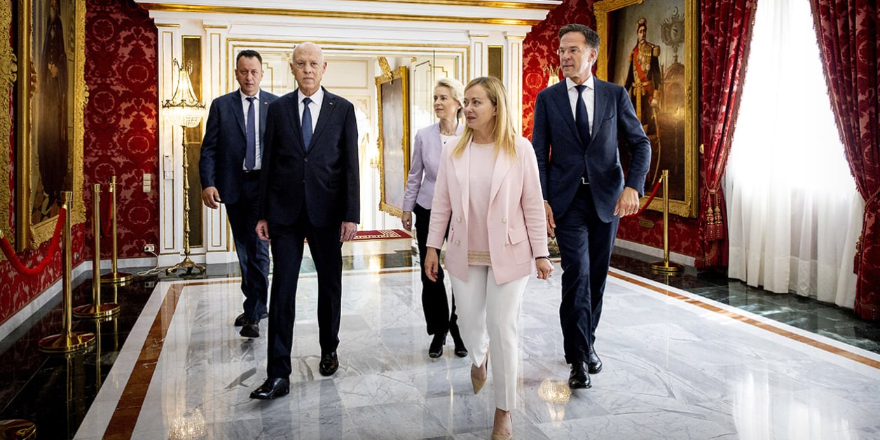 Von der Leyen, Meloni et Rutte : un trio européen à Tunis