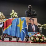 Le cercueil d’Étienne Tshisekedi, à Bruxelles, le 5 février 2017. © Geert Vanden Wijngaert/AP/SIPA