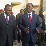 Alassane Ouattara en compagnie de Guillaume Soro à Abidjan le 4 décembre 2010 (photo d’illustration). © Thibault Camus/AP/SIPA