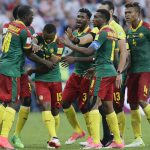 Lors du match Cameroun – Allemagne, le 25 juin 2017. © Thanassis Stavrakis/AP/SIPA