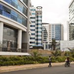 Quartier d’affaires de Kigali (Rwanda), en mai 2017. © Vincent Fournier/Jeune Afrique-REA