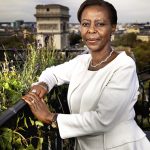 Louise Mushikiwabo, ministre des Affaires étrangères et porte-parole du gouvernement de Paul Kagame et candidate au poste de secrétaire générale de l’OIF, à Paris le 20 septembre 2018 © Bruno Levy pour JA