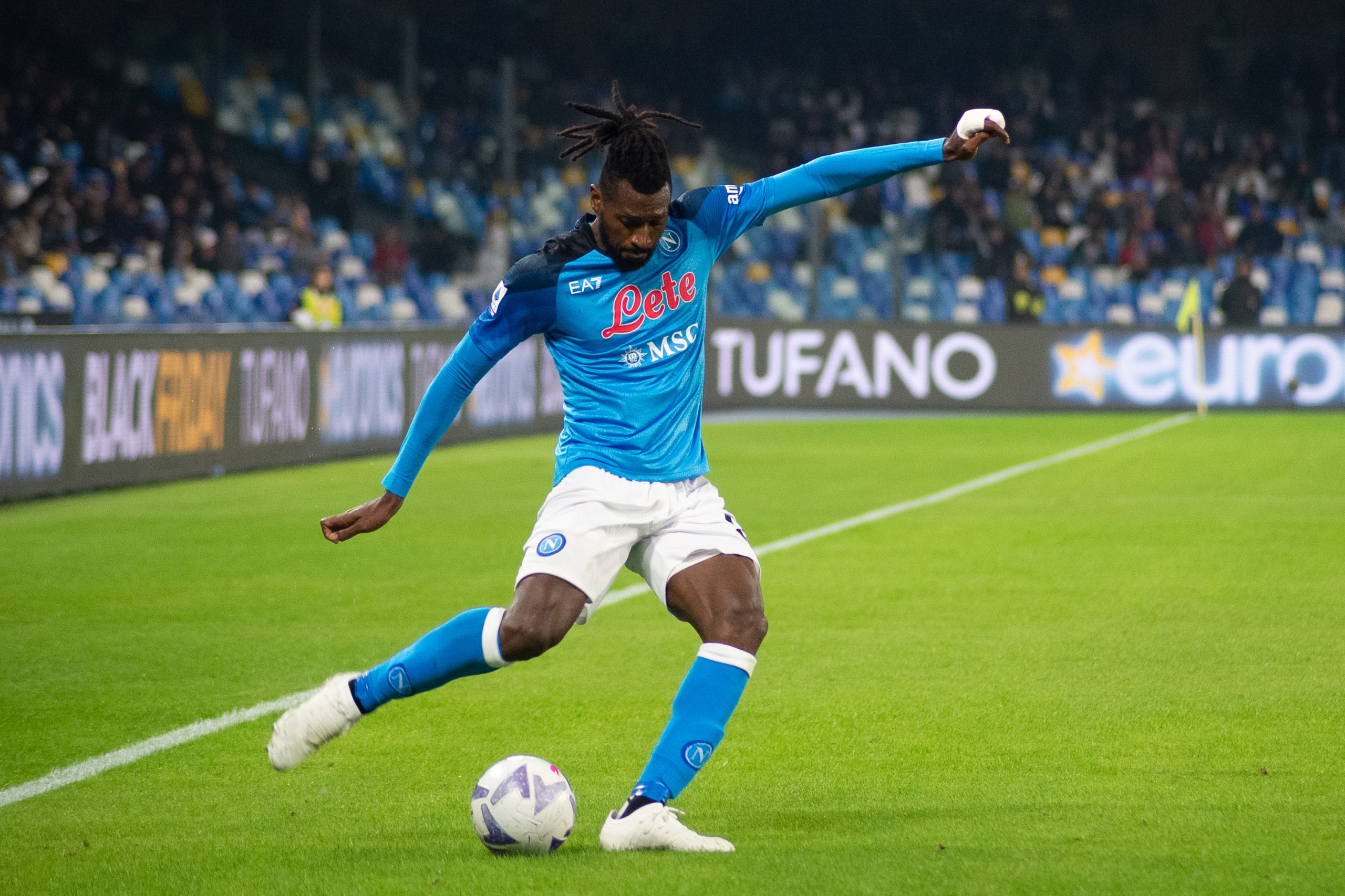 FBL-ITA-SERIEA-NAPOLI-EMPOLI © André-Frank Zambo Anguissa, le 8 novembre 2022. Eliano Imperato / Controluce via AFP