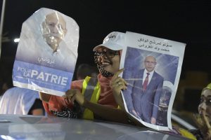 Célébration de la victoire de Mohamed Ould Cheikh El Ghazouani lors de l’élection présidentielle, le 23 juin 2019, à Nouakchott. © Sia Kambou/AFP.
