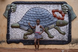 Au Benin, à Abomey, le quartier des palais royaux. © Patrick FRILET/SIPA.