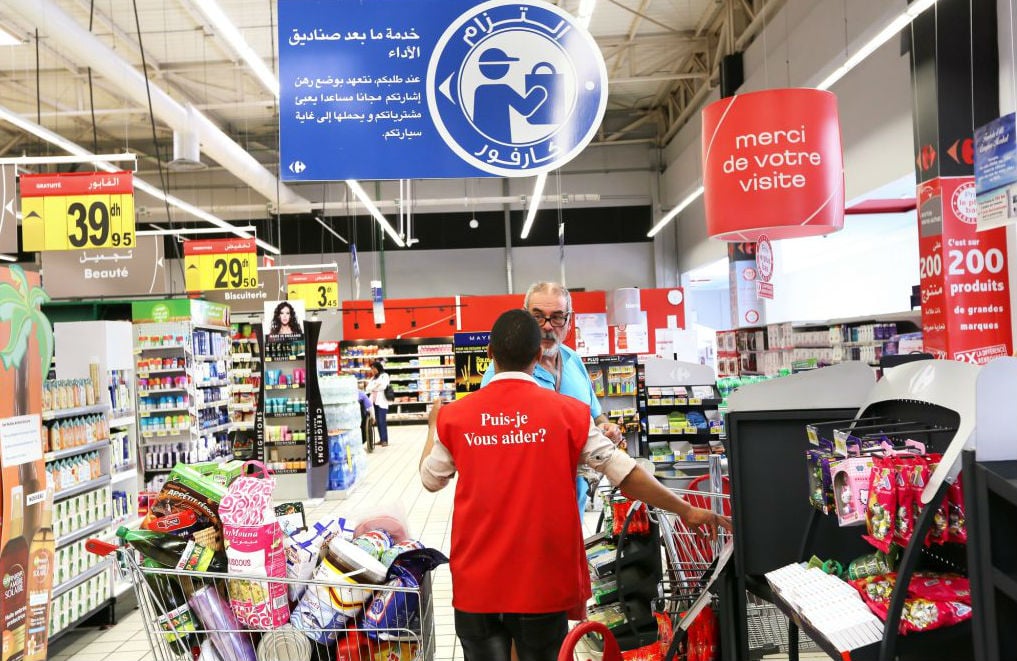 Le groupe, avec ses 87 magasins (185	000 m2 de surface de vente), compte en ouvrir chaque année une vingtaine dans le pays. Ici, le Carrefour Market d’Essaouira. &copy; © SIPA