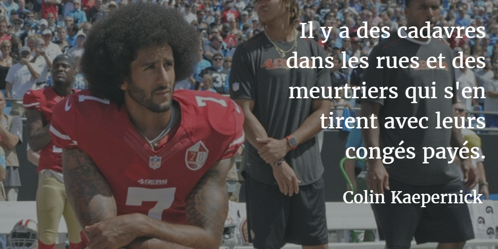 Déclaration de Colin Kaepernick. &copy; AP/SIPA/J.A.