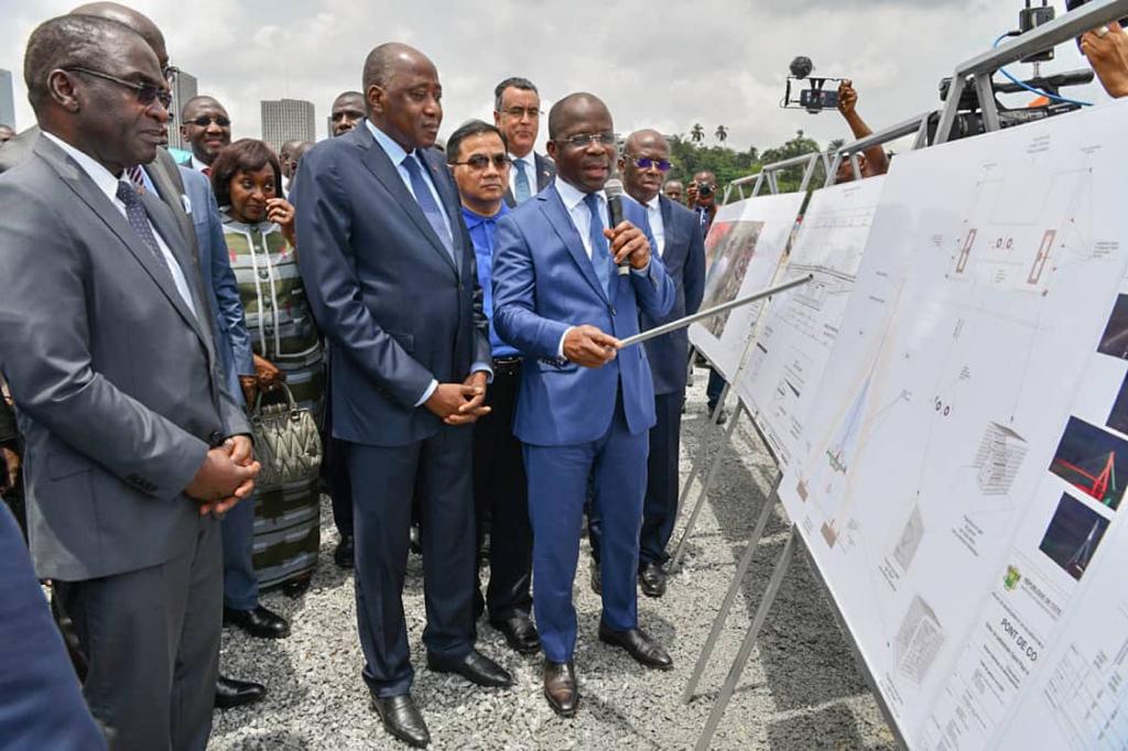 Le Premier ministre ivoirien, Amadou Gon Coulibaly, lors du lancement des travaux du pont de Cocody, le 22 mars 2019. &copy; DR / Primature Côte d&rsquo;Ivoire