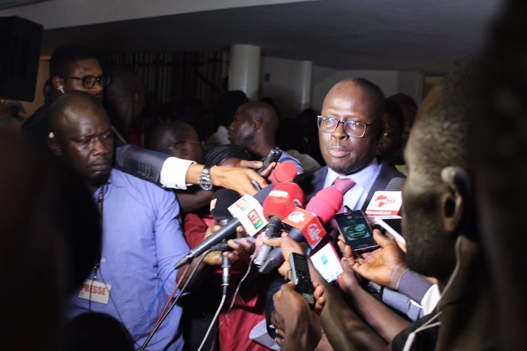 le député de l’opposition Cheikh Bamba Dièye, opposé à la levée d’immunité parlementaire à Dakar le 26 novembre 2017. &copy; Olivier Liffran, envoyé spécial à Dakar.