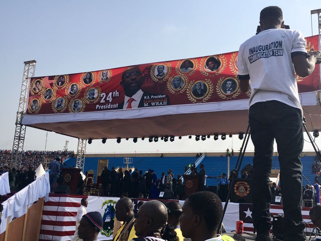 Le jour de l'investiture de George Weah, à Monrovia, le 22 janvier 2018. &copy; Anna Sylvestre-Treiner pour Jeune Afrique