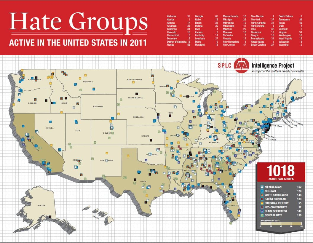 Image tirée du rapport Terror from the right, SPLC. &copy; Southern Poverty Law Center