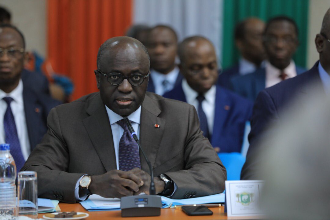Marcel Amon Tanoh, en juin 2019, lors d'une rencontre avec l'Union européenne, à Abidjan. &copy; DR / Ministère des Affaires étrangères Côte d&rsquo;Ivoire