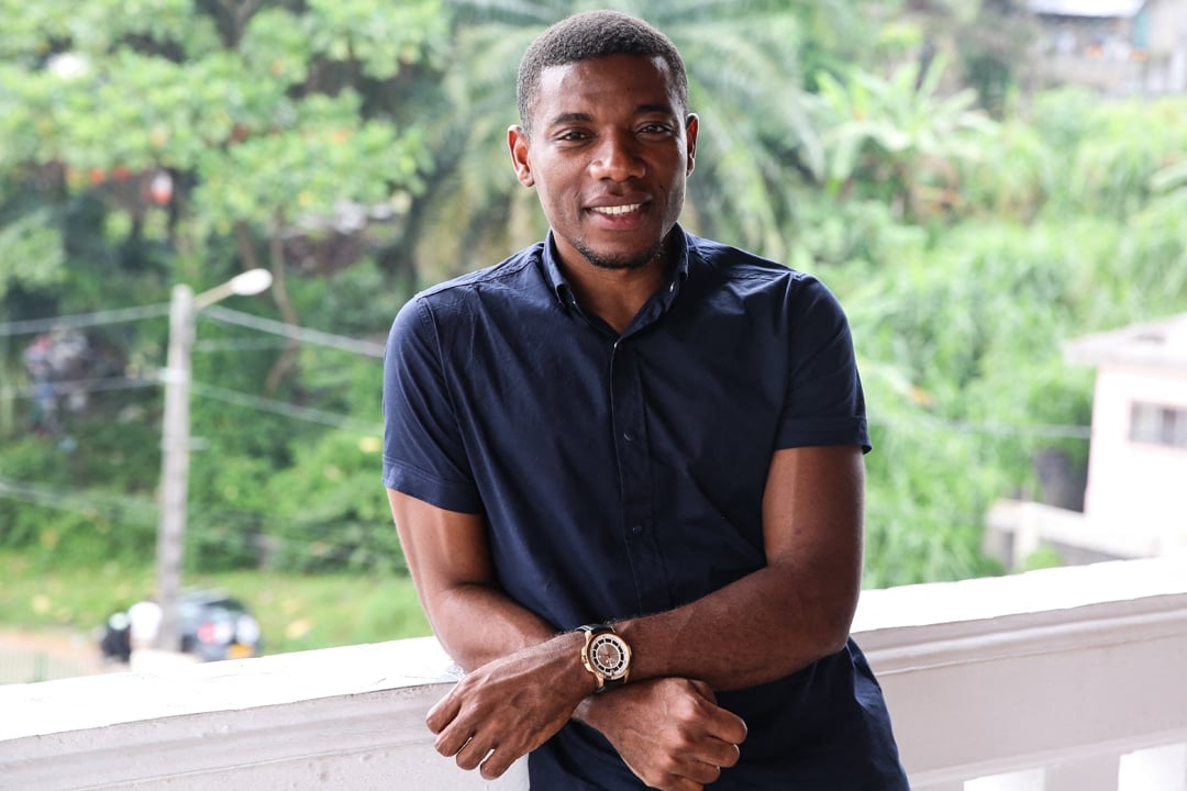 Rémy Ebanega, président de l’Association nationale des footballeurs professionnels du Gabon, en 2018, à Libreville &copy; Steeve Jordan / AFP