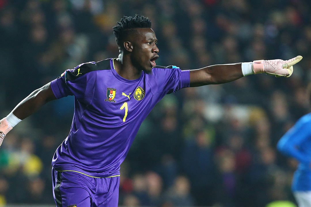 André Onana, le gardien des Lions Indomptables. &copy; Action Foto Sport/NurPhoto via AFP