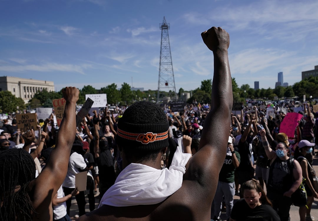 Manifestation de Black Lives Matter à Oklahoma City, aux États-Unis, le 31 mai 2020. &copy; Nick Oxford/REUTERS
