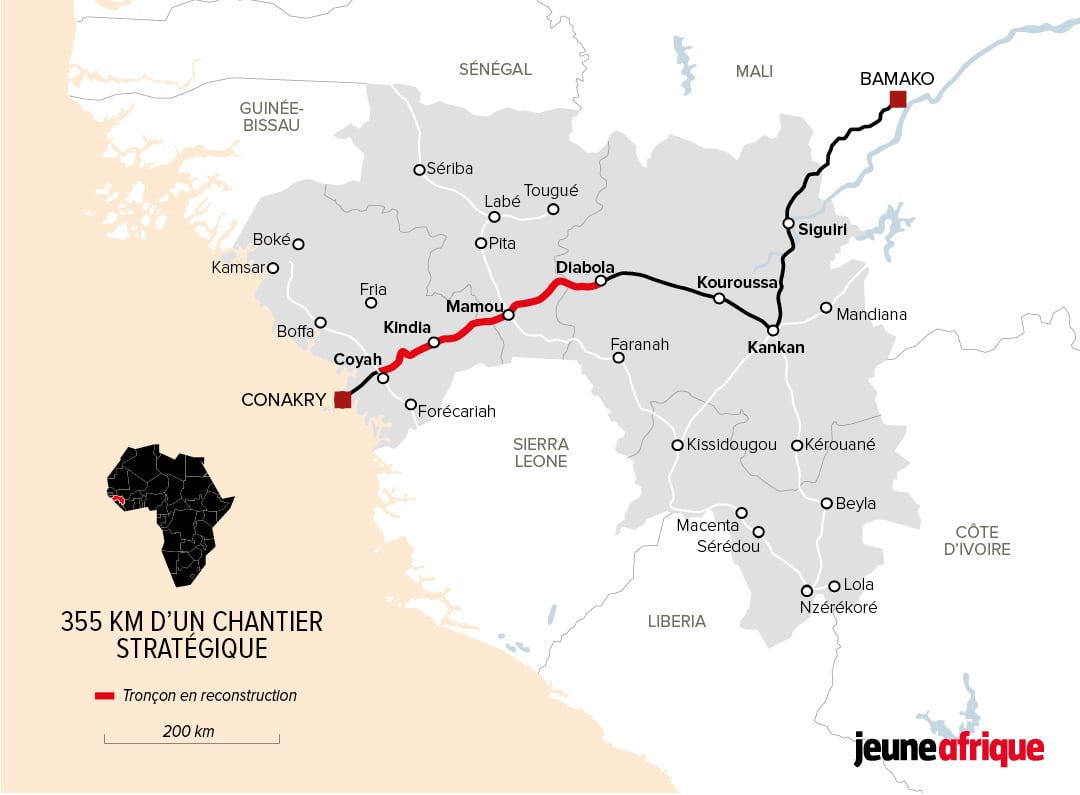 355 km d'un chantier stratégique. &copy; Jeune Afrique