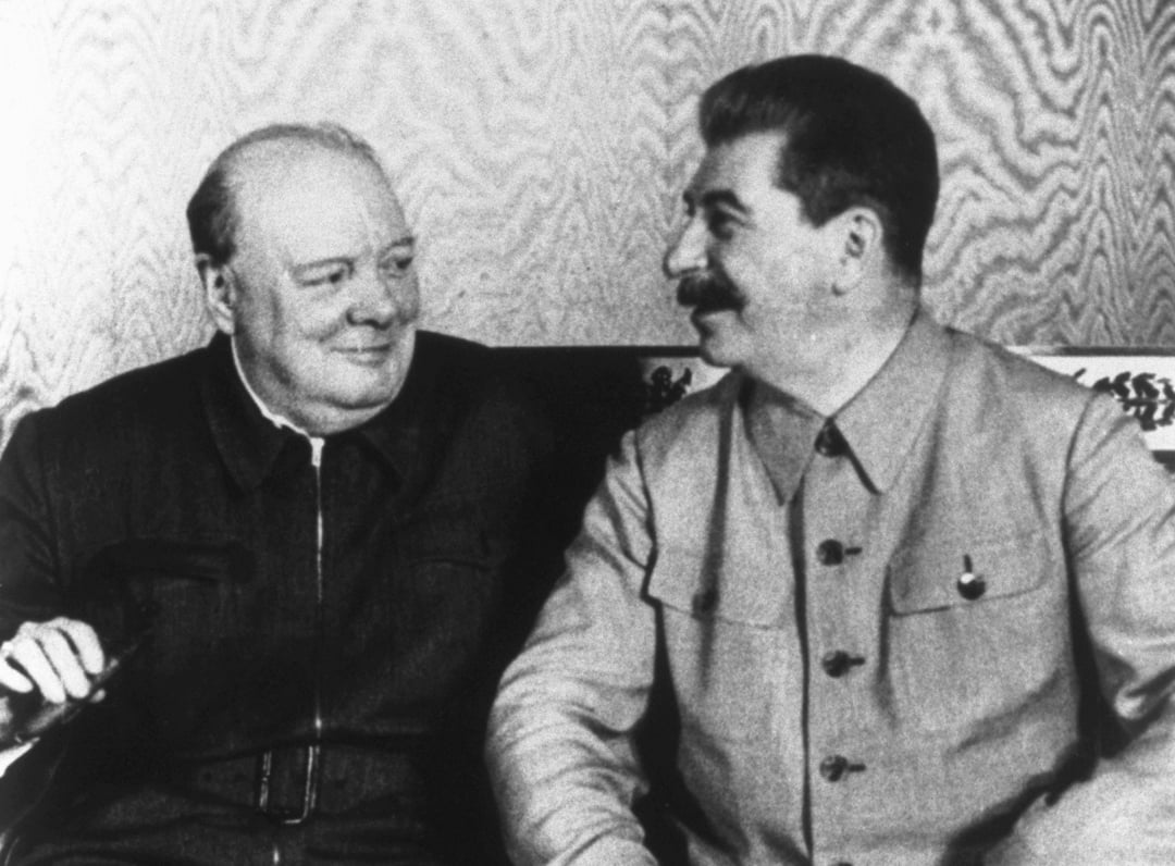 Churchill et Staline au Kremlin &copy; Corbis via Getty Images