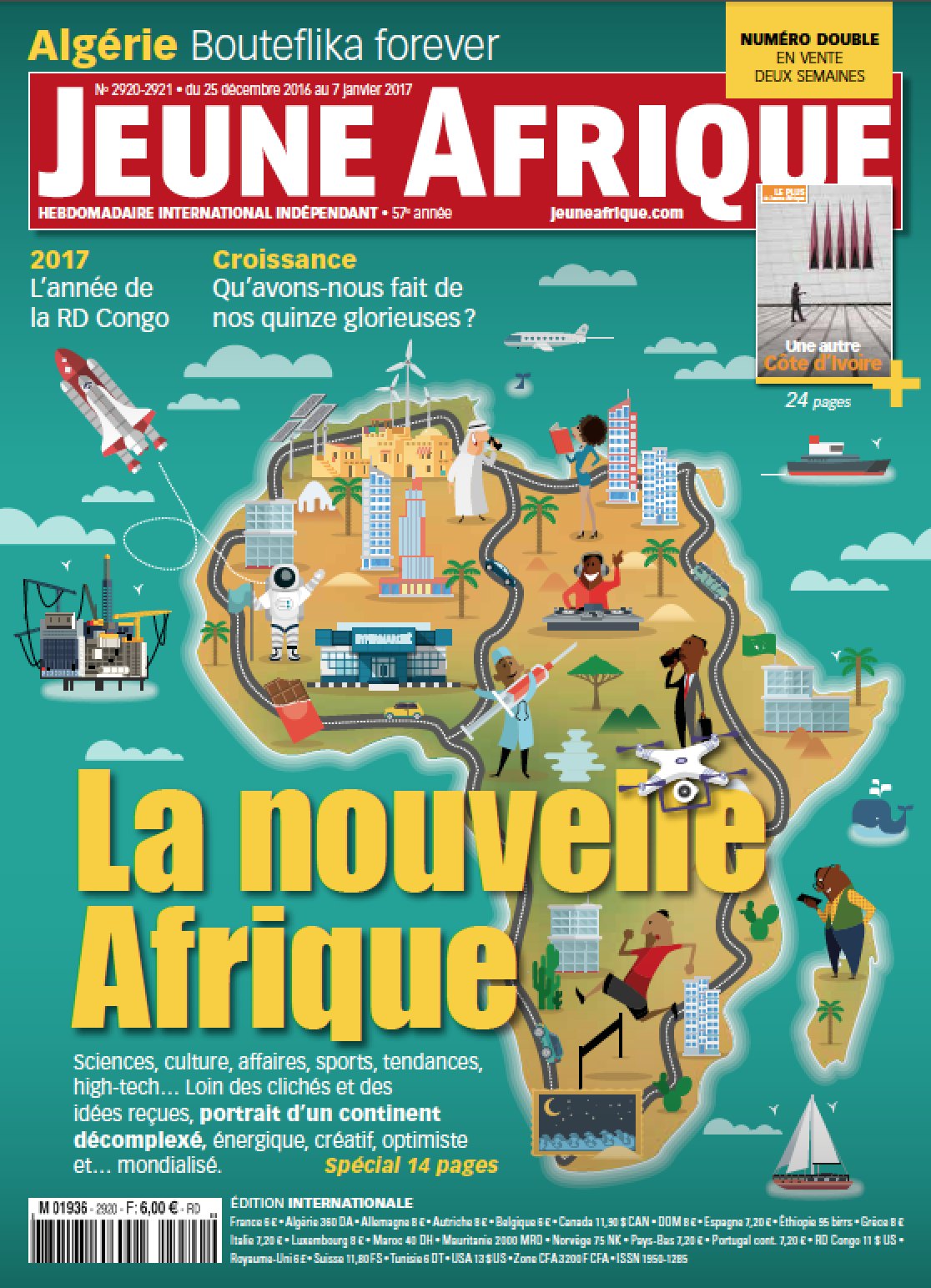 Jeune Afrique, n°2920, du 26 décembre au 8 janvier 2017 &copy; JA
