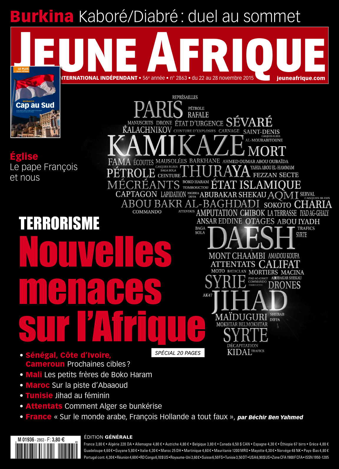 Couverture de Jeune Afrique n° 2863 &copy; Jeune Afrique