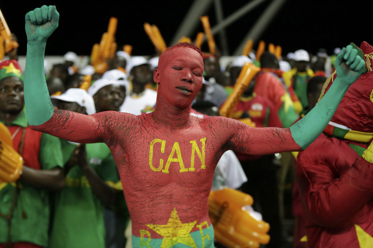 Un supporteurs du Burkina, à Libreville en février 2017. &copy; Sunday Alamba/AP/SIPA