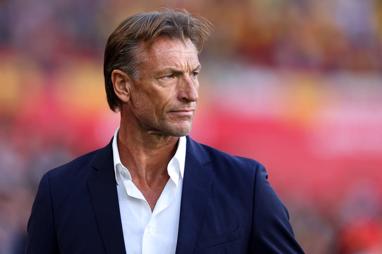 L’entraîneur de l’équipe de France féminine, Hervé Renard, à Séville, le 28 février 2024. © Photo FRANCK FIFE / AFP