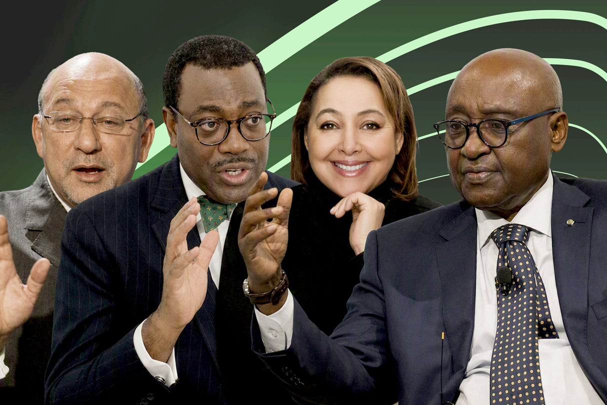 De gauche à droite : Trevor Manuel ; Akinwumi Adesina ; Frannie Leautier ; Donald Kaberuka.