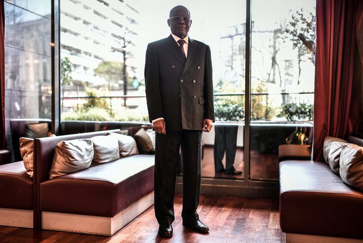 Maurice Kamto, le président du parti d’opposition Mouvement pour la renaissance du Cameroun (MRC), ici en janvier 2020, à Paris. © STEPHANE DE SAKUTIN/AFP
