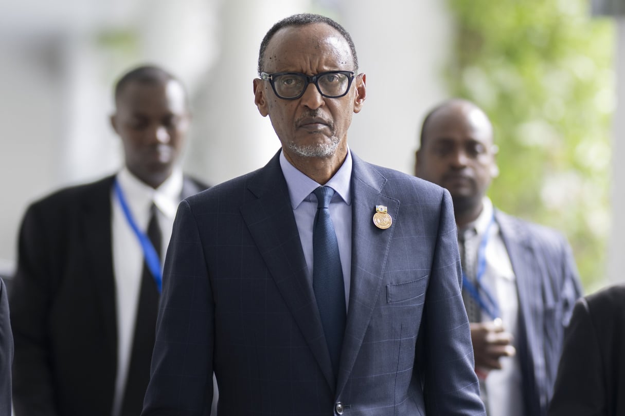 Le président rwandais, Paul Kagame, à Addis-Abeba, le 16 février 2024. © FLICKR PAUL KAGAME
