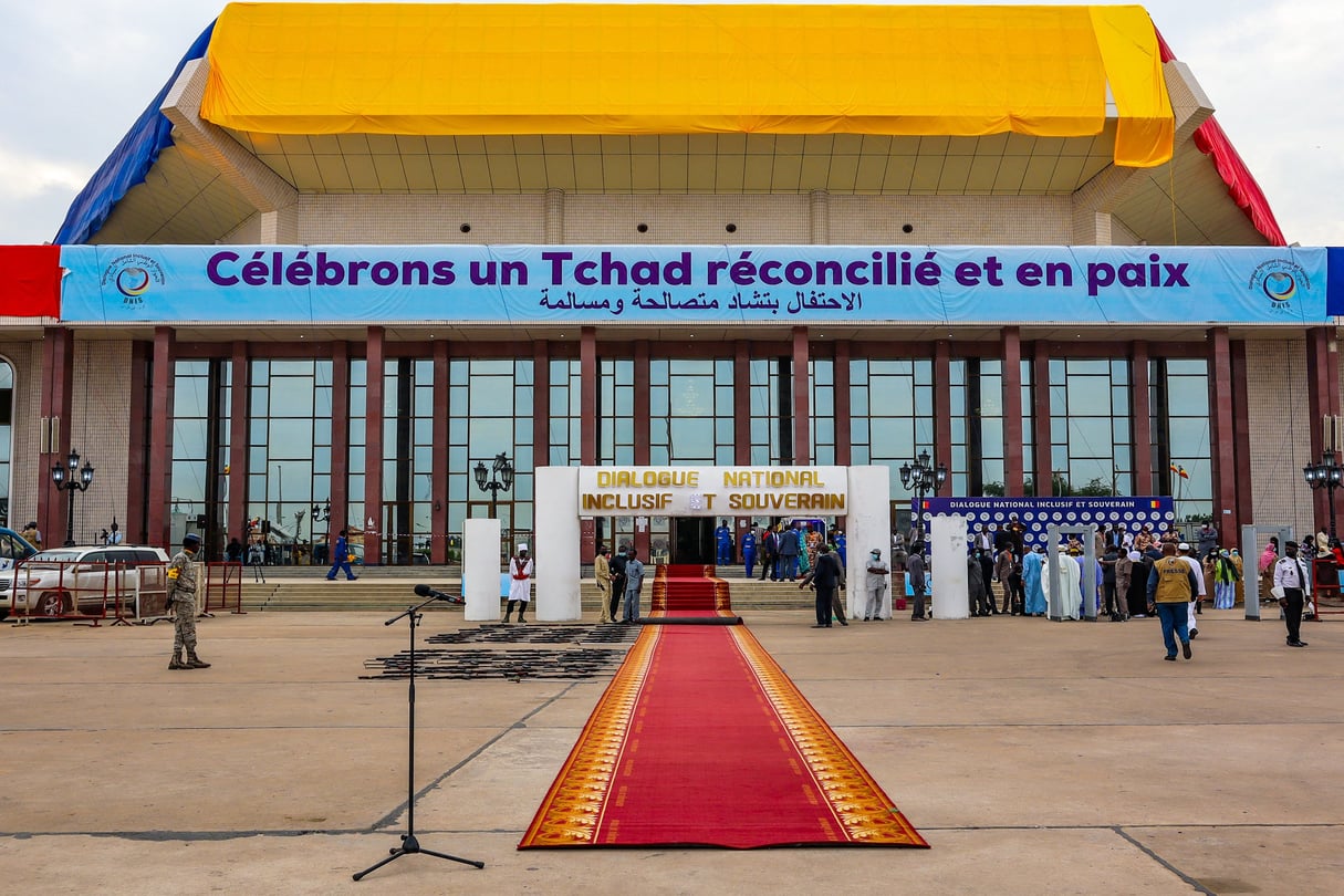 Le centre d’art et de musique lors de la cérémonie de clôture du « Dialogue national inclusif et souverain ». © Denis Sassou Gueipeur/AFP