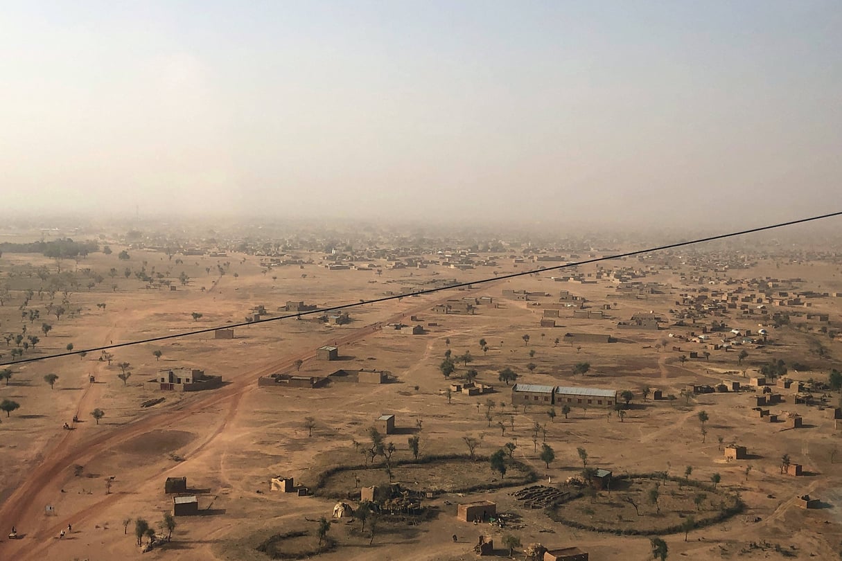 Vue aérienne de la ville de Djibo, au Burkina Faso, le 18 février 2021. © Sam Mednick/AP/SIPA