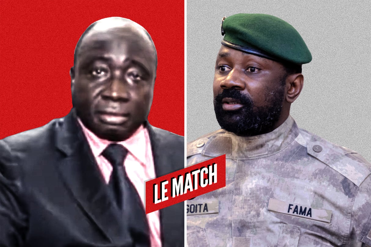 Cheick Mohamed Chérif Koné et Assimi Goïta. © Montage JA : DR ; Présidence Mali
