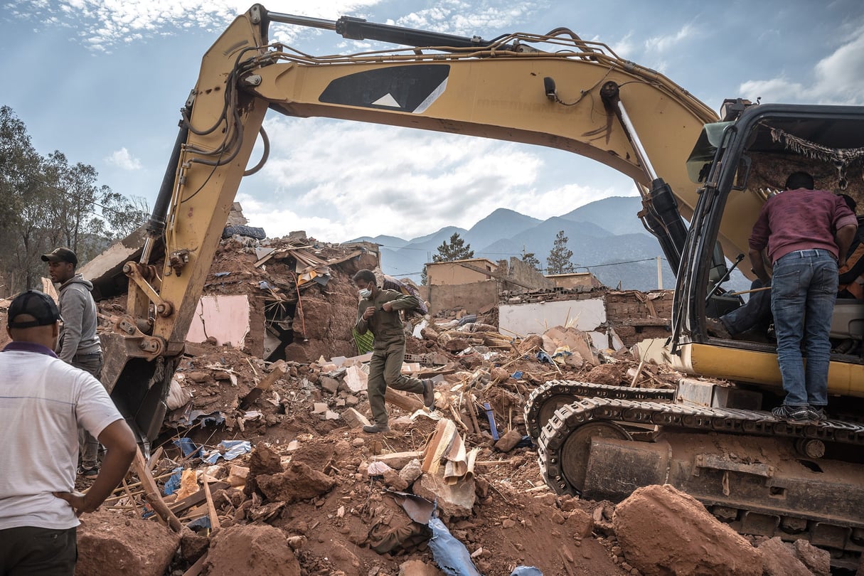 À Ouirgane, dans la province marocaine d’Al Haouz, le 12 septembre 2023. © Sergey Ponomarev/The New York Times/REA