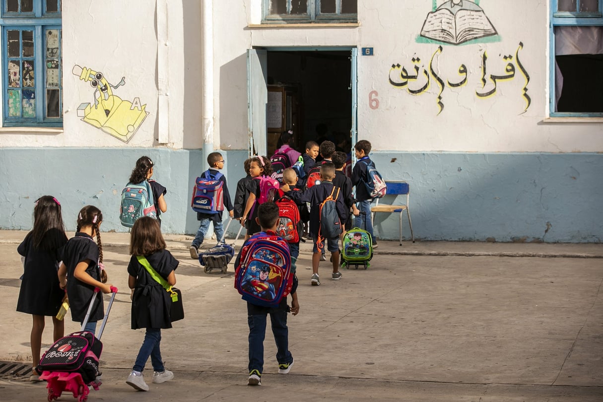 Des enfants tunisiens lors de la rentrée scolaire © Yassine Gaidi/Anadolu Agency via AFP