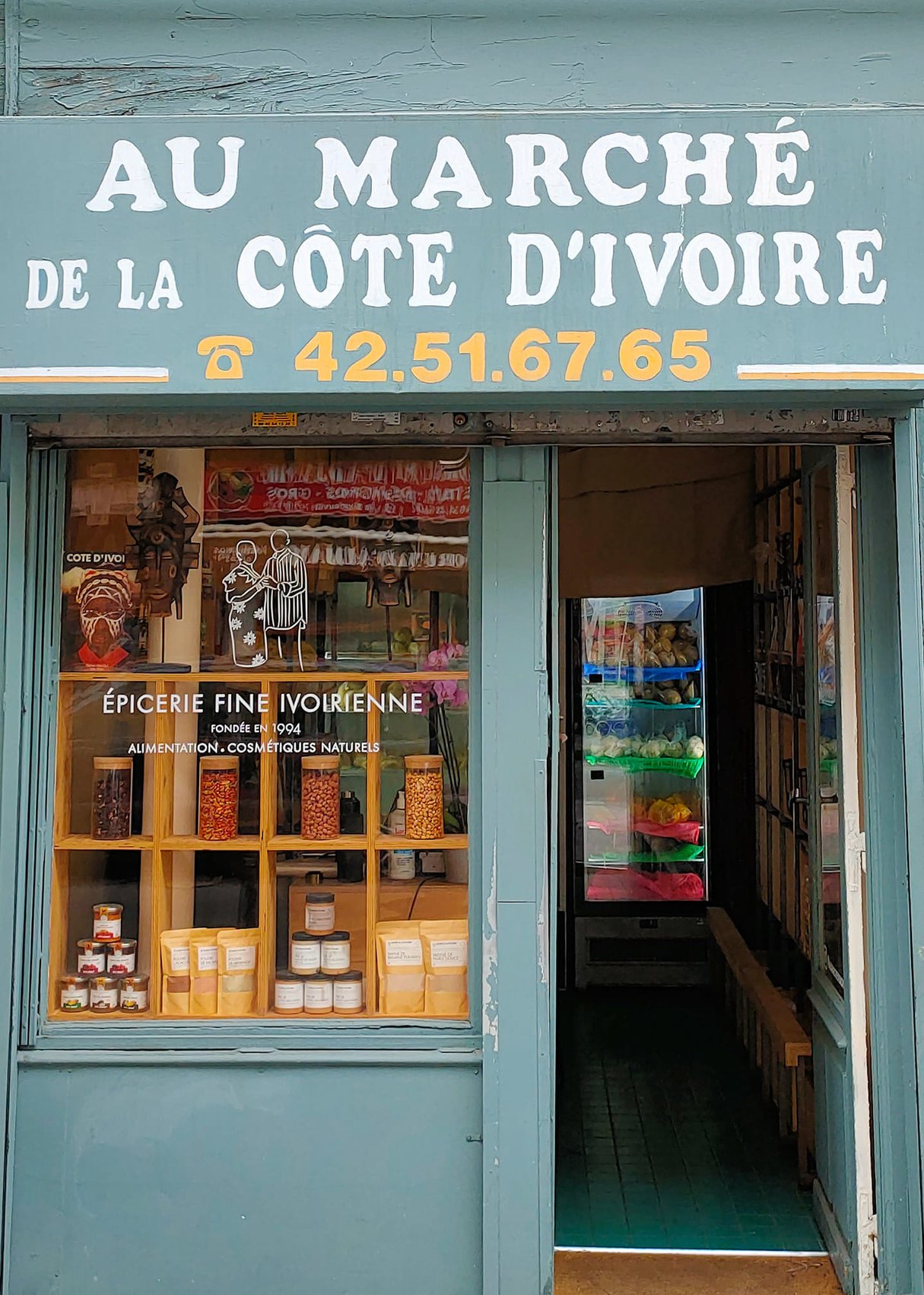 L’épicerie Au Marché de la Côte d’Ivoire, située à Paris, dans le 18e arrondissement. &copy; Facebook Au Marché de la Côte d’Ivoire