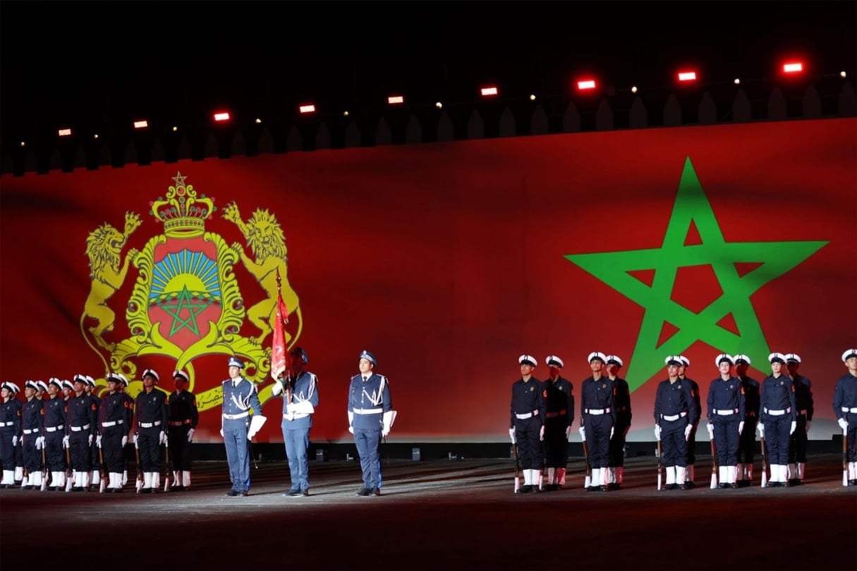 Cérémonie lors des Journées portes ouvertes de la Direction générale de la sûreté Nationale marocaine, à Agadir, en mai 2024. © DGSN
