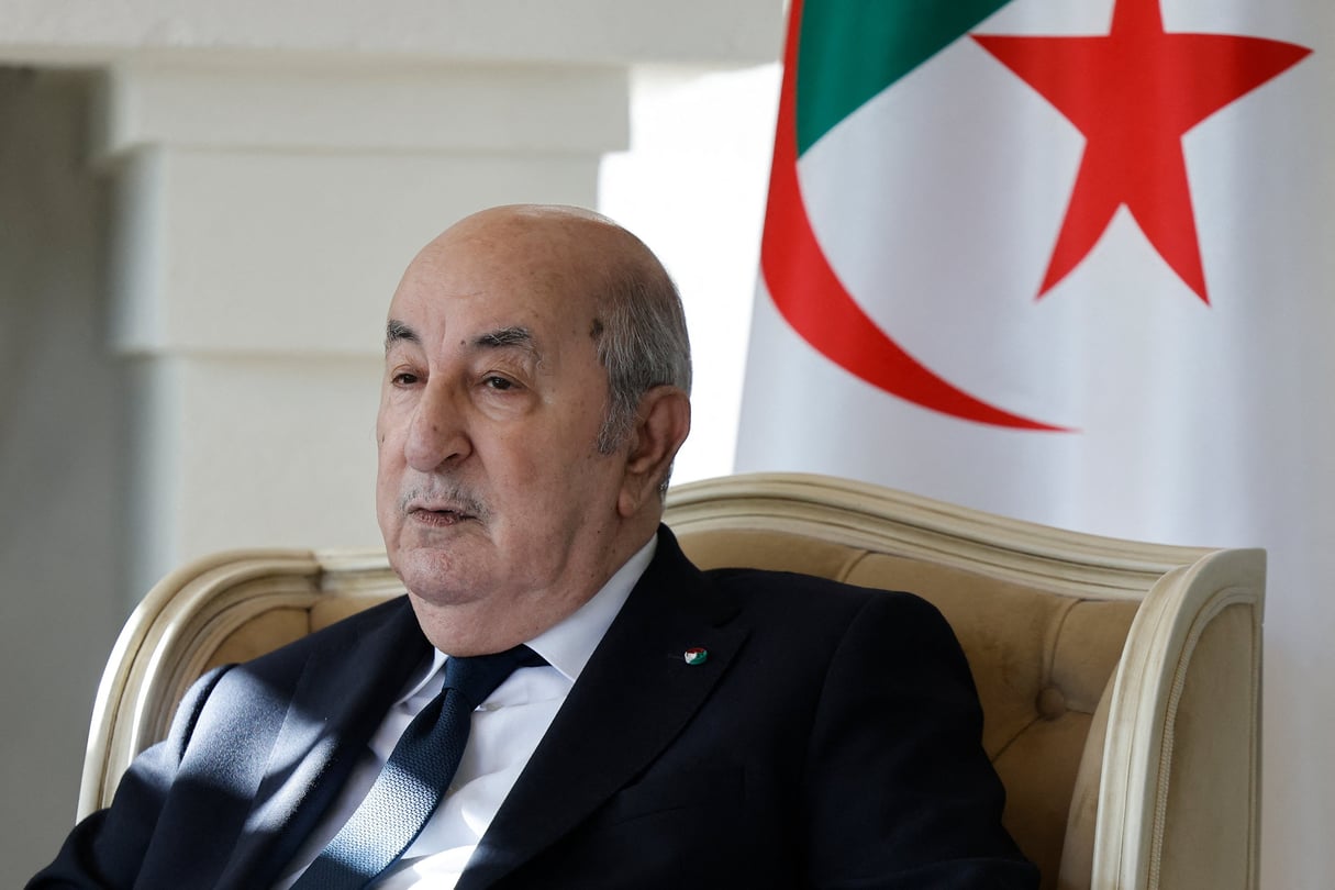 Le président algérien Abdelmadjid Tebboune à Borgo Egnazia, lors du sommet du G7 organisé par l’Italie, à Savelletri, dans la région des Pouilles, le 13 juin 2024. © Ludovic MARIN / AFP