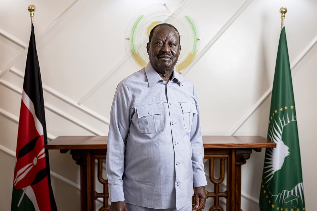 Le candidat à la présidence de la Commission de l’Union africaine, Raila Odinga, à Nairobi, au Kenya, le 17 septembre 2024. © Patrick Meinhardt pour JA