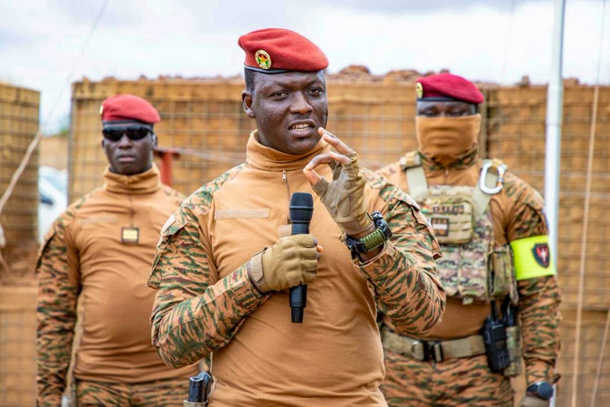 Le président burkinabè, Ibrahim Traoré, dans la région du Yaadga, le 17 juillet 2026.
