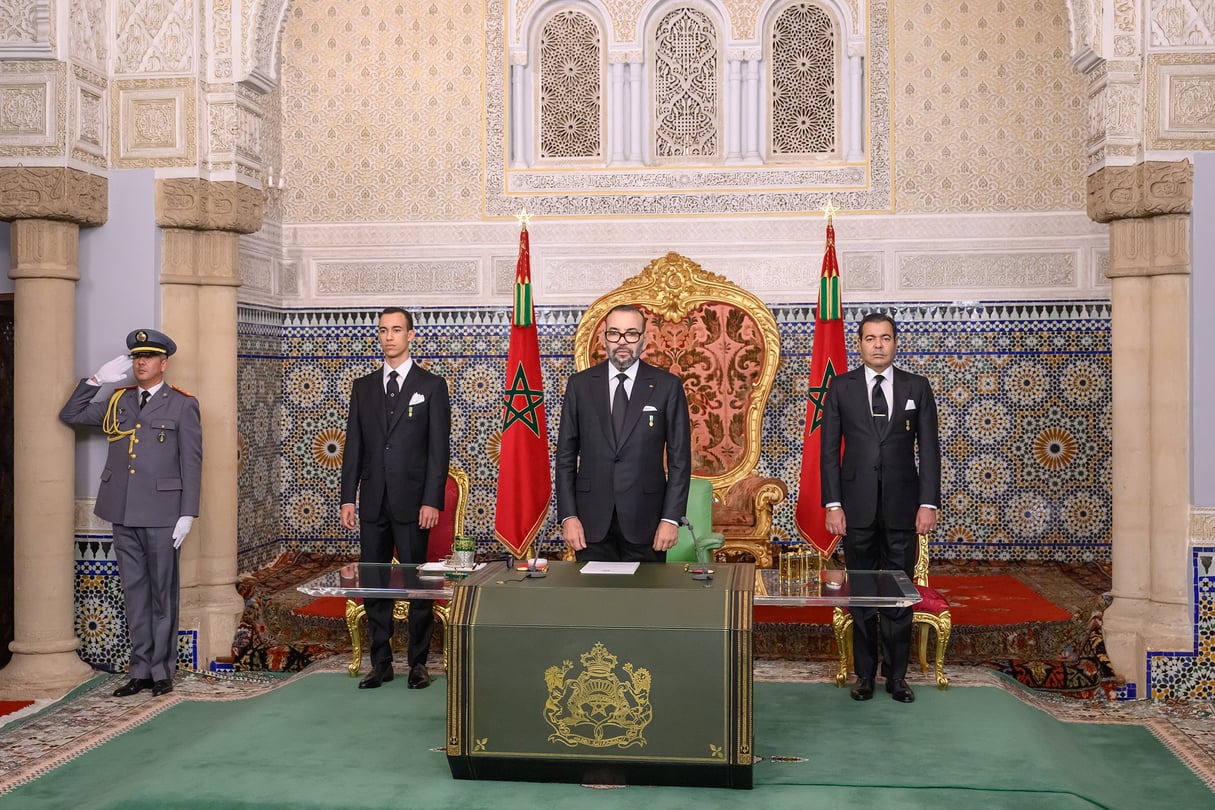 Mohammed VI lors du 48e anniversaire de la Marche verte, à Rabat, le 6 novembre 2023. © MAP