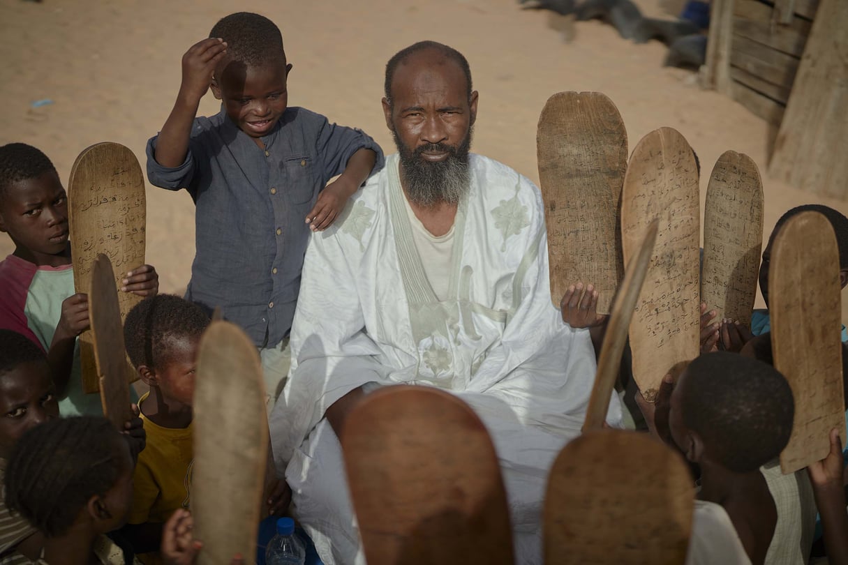 L’imam mauritanien Kébé Mohamed, le 9 mars 2024 à Nouakchott. © Michele Cattani pour JA