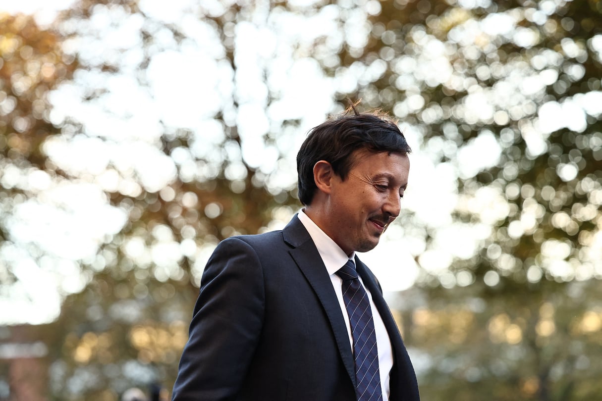 Le président de l’Olympique de Marseille, Pablo Longoria à Paris, le 24 septembre 2023. © FRANCK FIFE/AFP