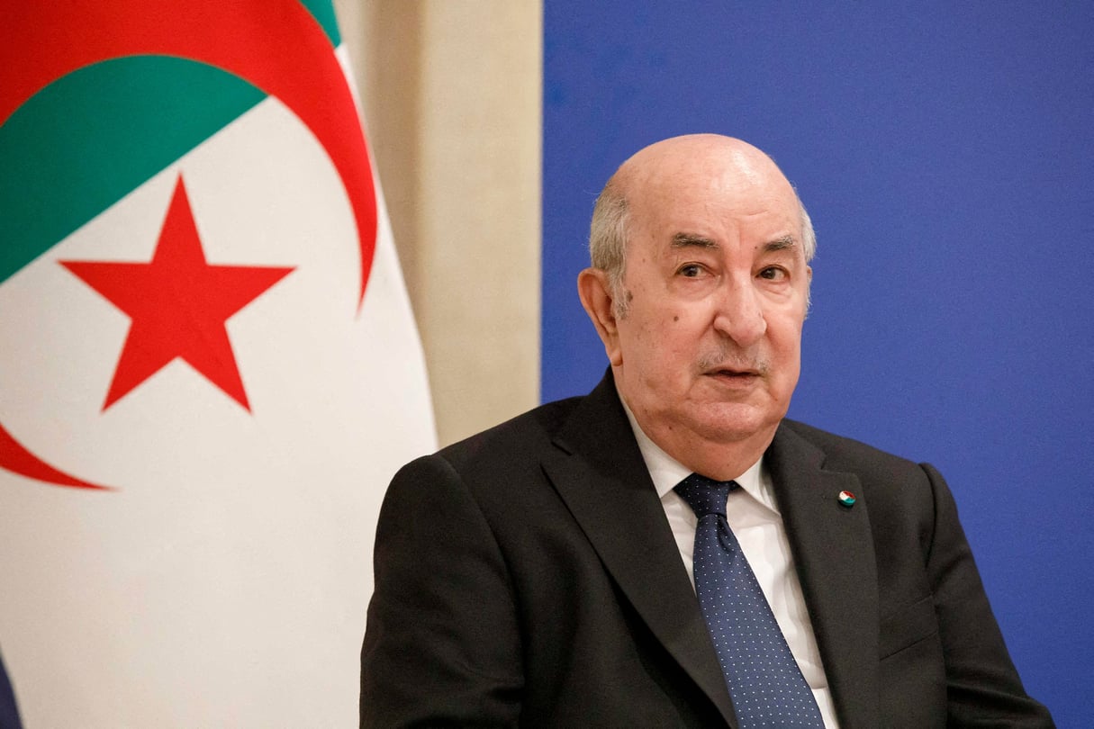 Le président algérien, Abdelmadjid Tebboune, lors d'une réunion en marge du sommet du G7, le 15 juin 2024, à Savelletri di Fasano, en Italie. &copy; Zuma/ABACA