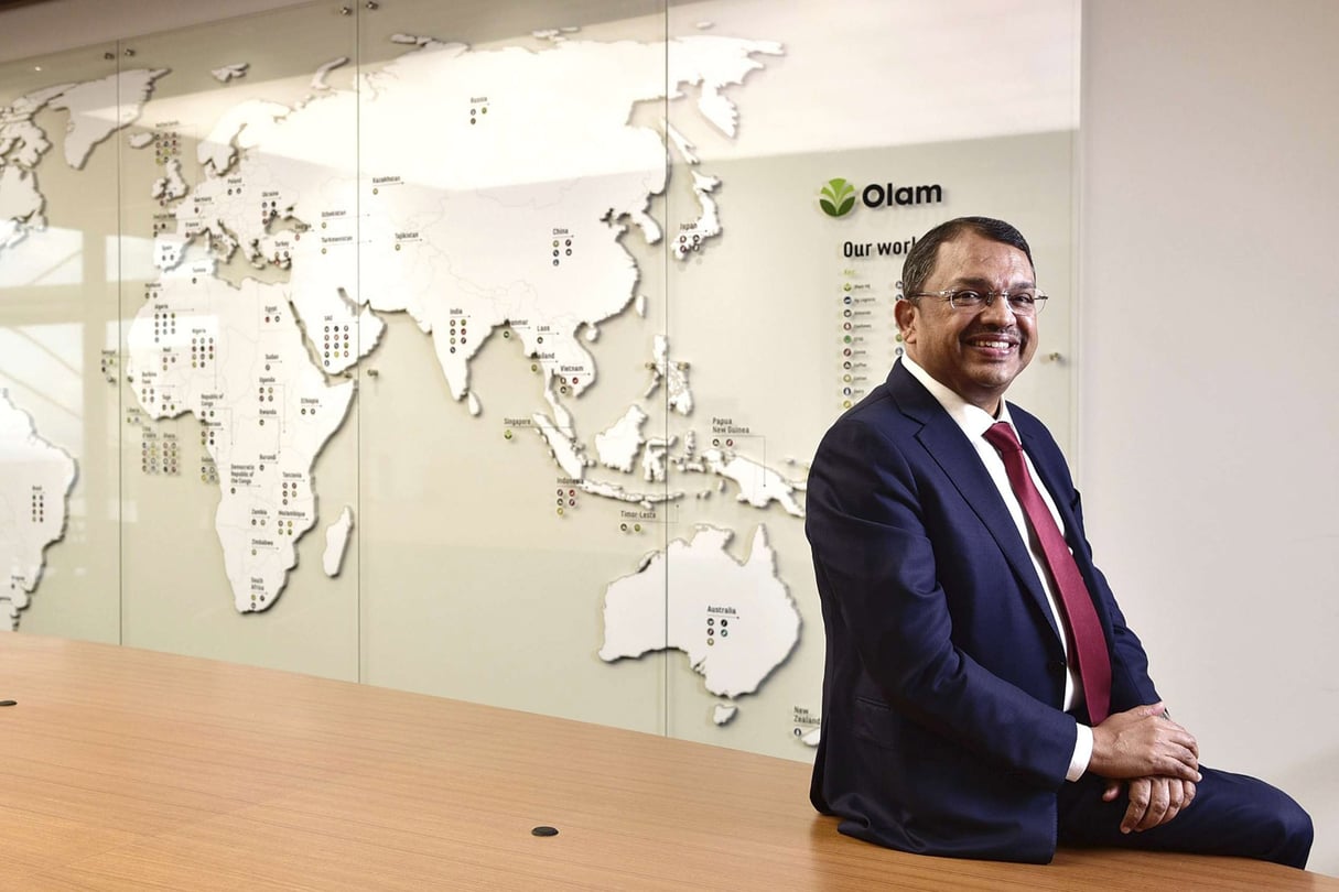 Sunny Verghese, cofondateur, directeur général et PDG de la société de produits de base Olam International. © Singapore Press via AP Images
