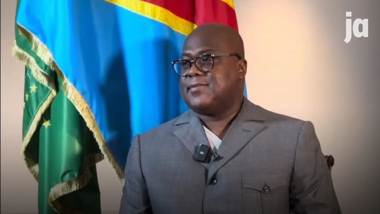 Le président congolais Félix Tshisekedi, lors de son interview à deux médias congolais, le 6 août 2024. © X André Ndambi Officiel