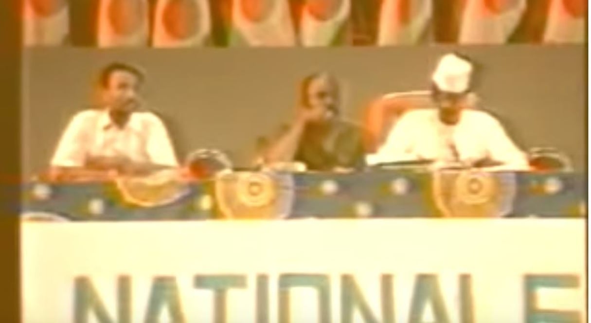 Images d’archives de la Conférence nationale du Niger, en 1991. © Capture d’écran Youtube / DR