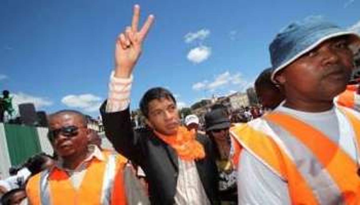 Les principaux chefs de l’opposition malgache, le 30 janvier 2009 Ã  Antananarivo, pour rÃ©clame