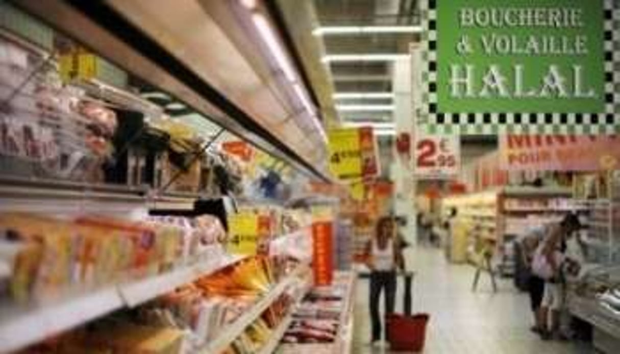 Rayon halal dans un supermarché français, août 2009 © AFP