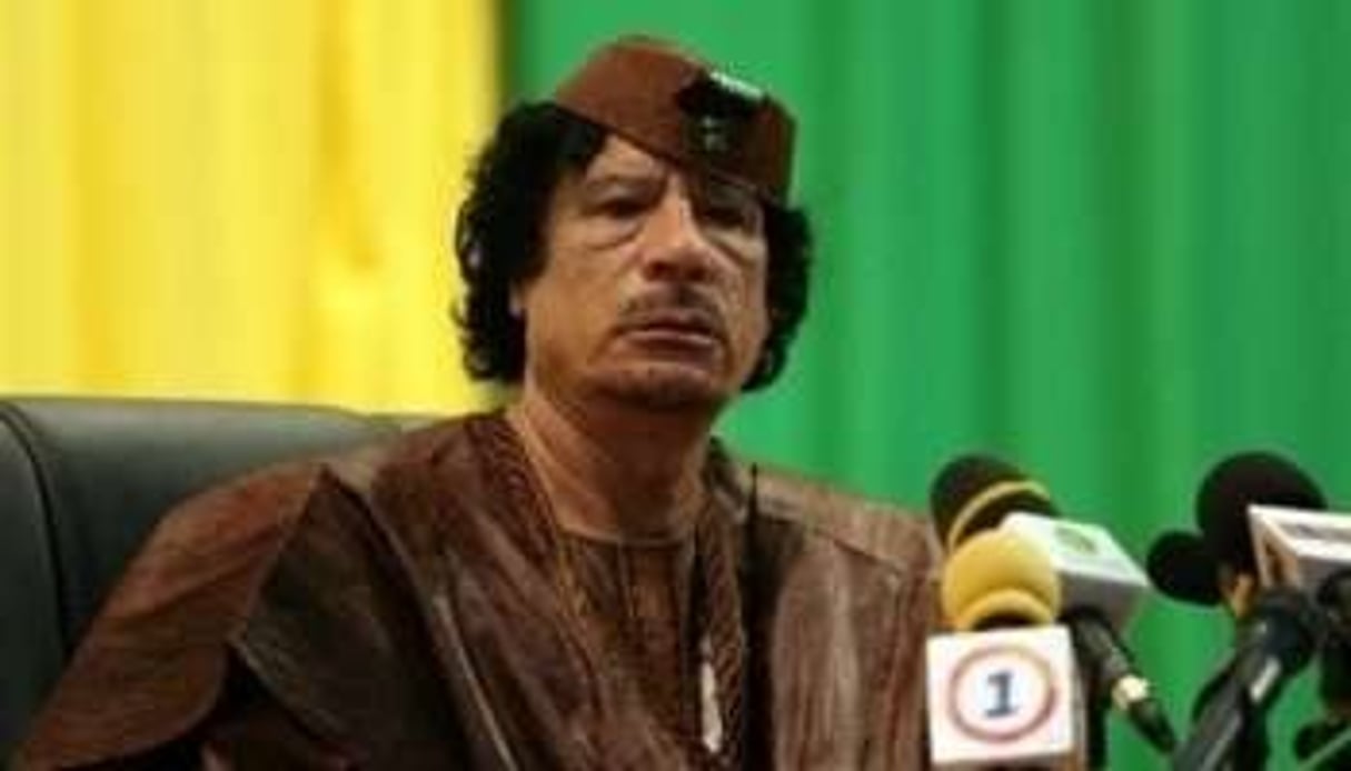 Le dirigeant libyen Mouammar Kadhafi, le 11 mars 2009 à Nouakchott © AFP