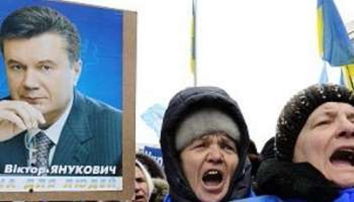 Une affiche électorale de Viktor Ianoukovitch © Victor Drache/AFP